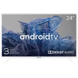 24', HD, Google Android TV, White, 1366x768, 60 Hz, Sound by JVC, 2x5W, 21 kWh/1000h , BT5, HDMI ports 3, 24 months