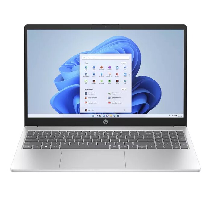 HP Laptop 15-fc0016ny - Ryzen 3-7320U, 15.6" FHD AG slim IPS 250nits, 8GB, 512G SSD, backlit keyboard, Natural Silver, Win 11 Home, 1 years