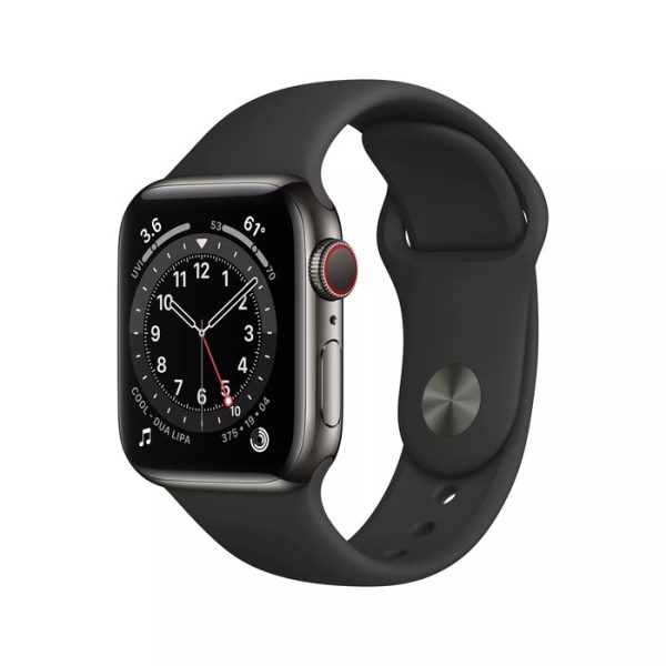 Apple Watch Series 6 OLED 40 mm Digital 324 x 394 pixels Touchscreen 4G Graphite Wi-Fi GPS (satellite)